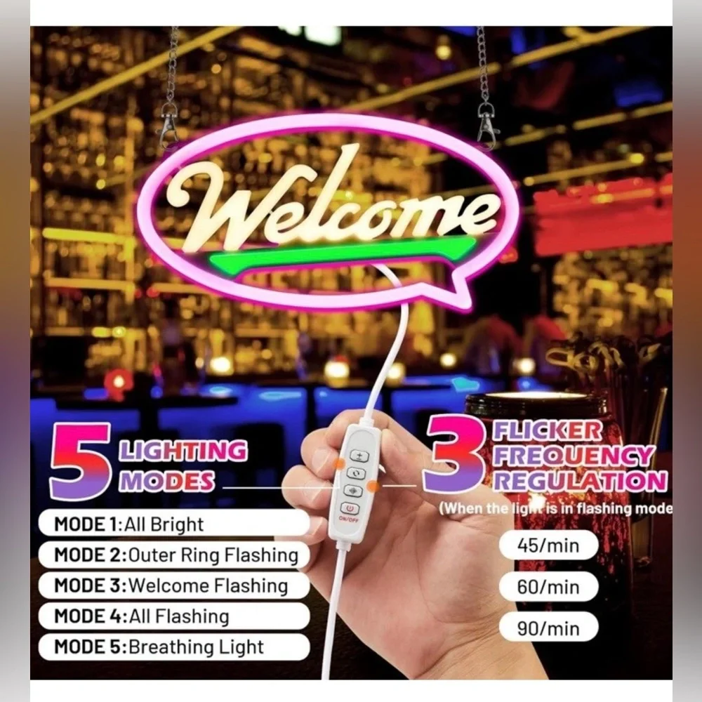 Motyeowe WELCOME Signs for Business, 16.9